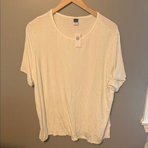 Old Navy Cream Short Sleeve Tee